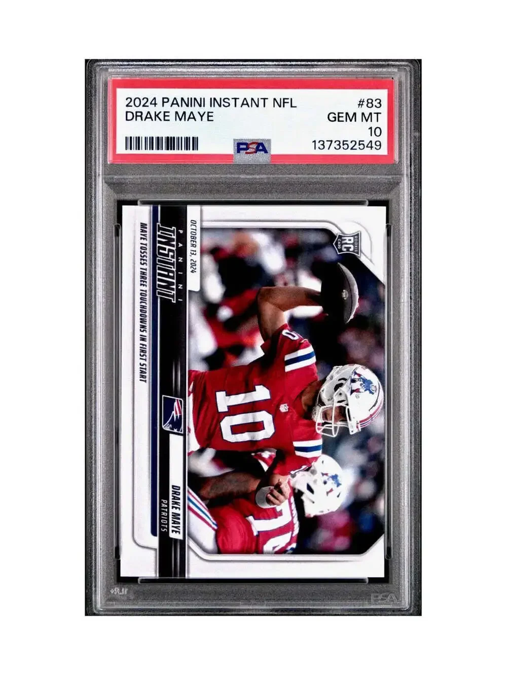 Drake Maye Rookie 2024 Panini Instant NFL #83 PSA 10 Gem Mint